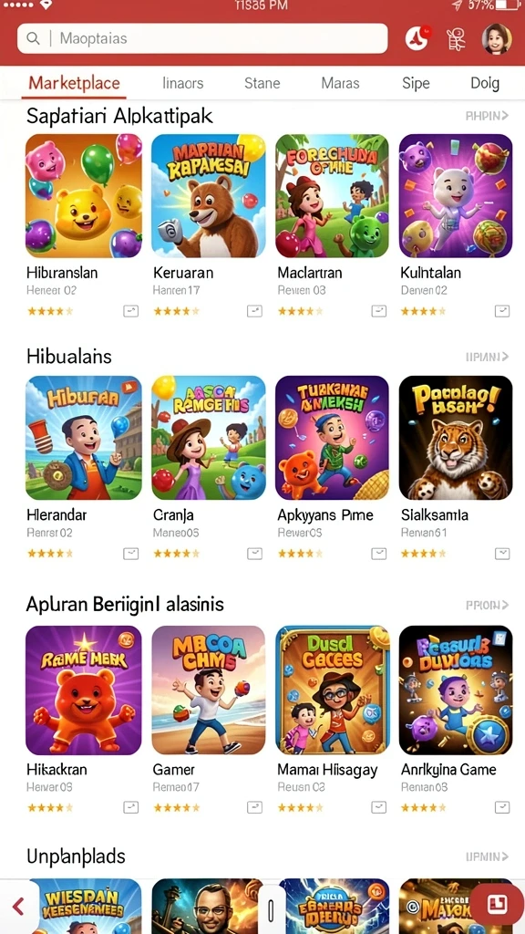 Screenshot menampilkan grafis luar angkasa yang menakjubkan.