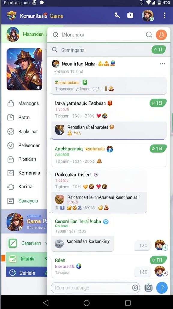 Tampilan awal yang memikat dan mudah dinavigasi.