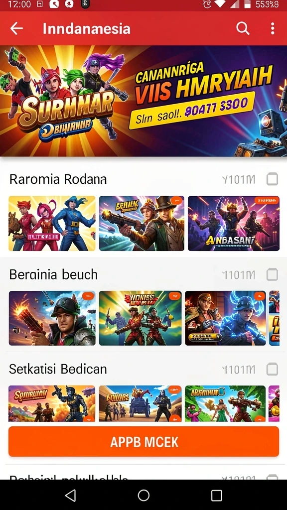 Tampilan awal game 7777W dengan berbagai tema menarik.