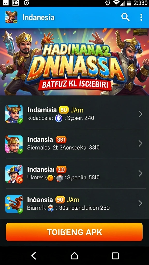Tampilan grafis yang menarik dan penuh warna.