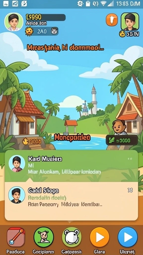 Fitur live chat untuk interaksi antar pemain.