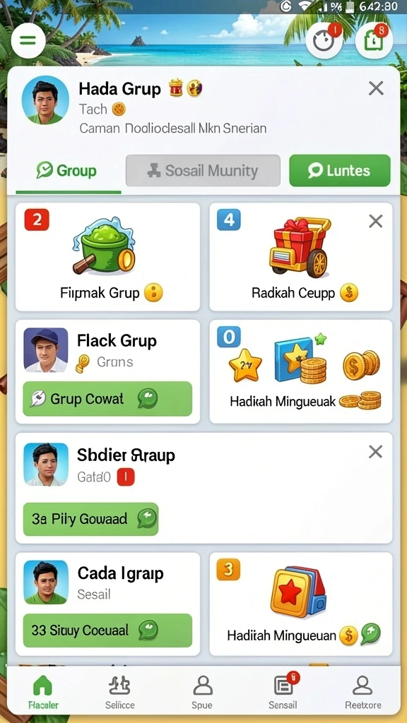 Screenshot dari karakter yang bisa dipilih dalam permainan.
