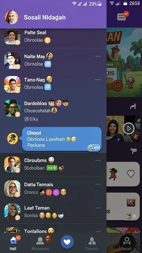 Screenshot menampilkan antarmuka permainan yang menarik.