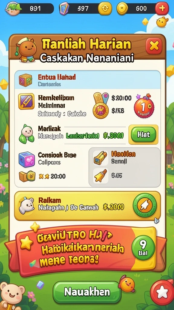 Berbagai tema permainan slot yang tersedia.