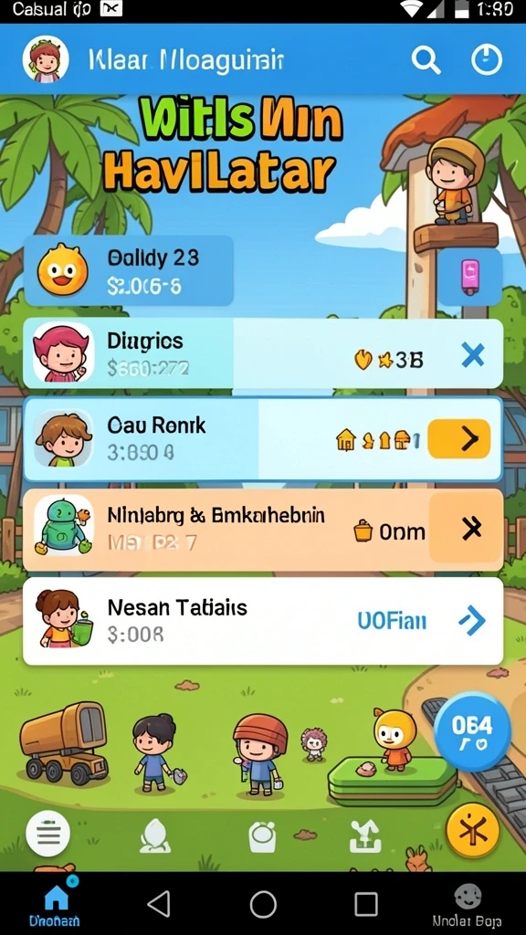 Screenshot menunjukkan level menantang yang harus diselesaikan.