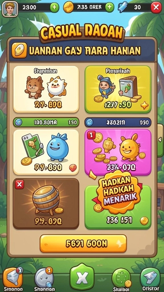 Fitur bonus harian yang membuat permainan semakin seru.