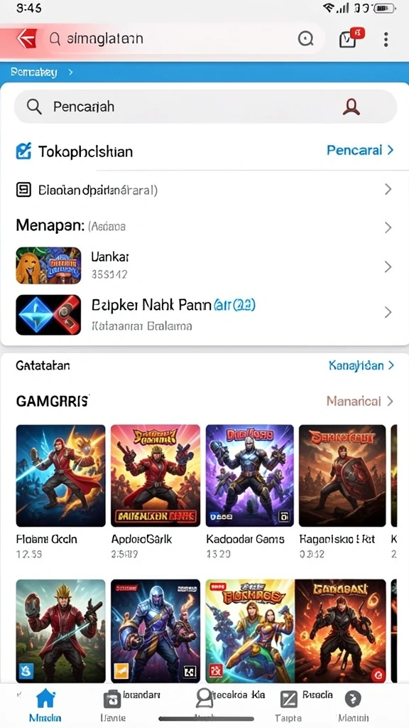 Berbagai permainan seru untuk dipilih.