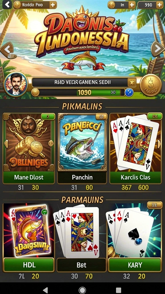 Beragam tema slot yang dapat dipilih.