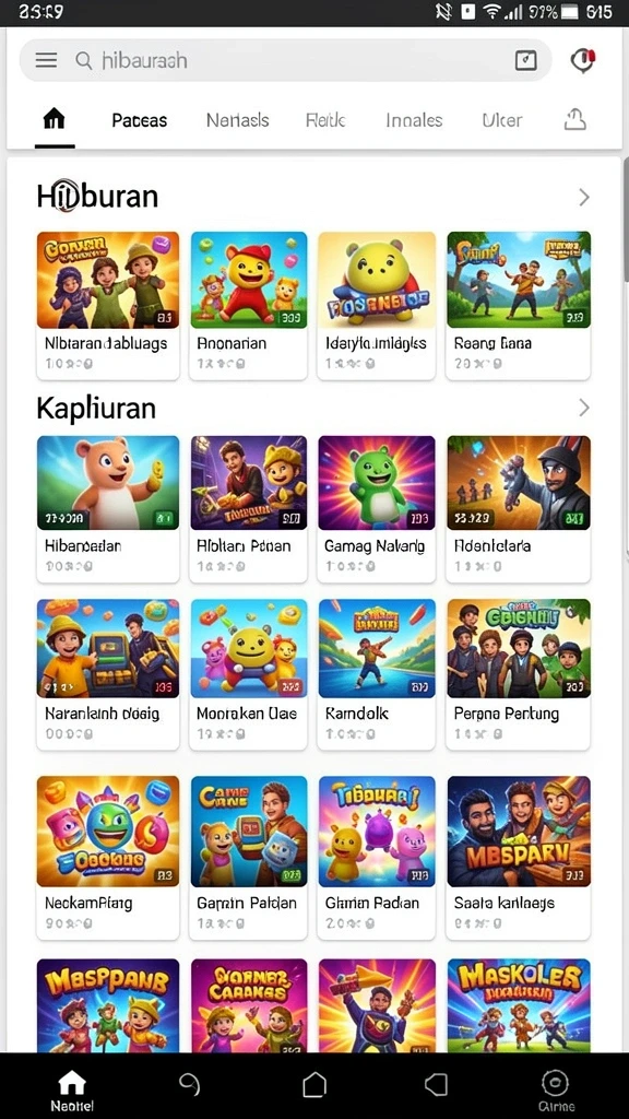 Berbagai pilihan karakter yang dapat dipilih.