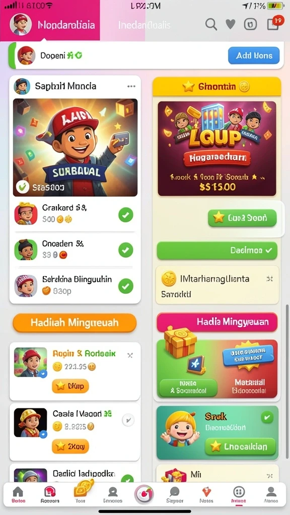Fitur reward yang menggiurkan untuk pemain.